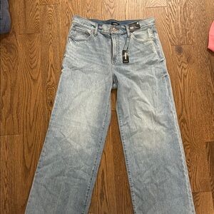 Express wide leg high rise jeans NWT